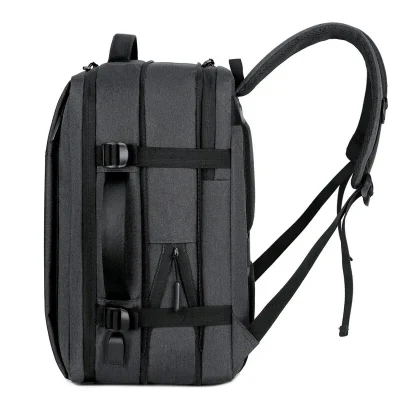 Mochila de viaje clásica Mochila de negocios bolsa extensible de la escuela USB Mochila impermeable de gran capacidad para portátil