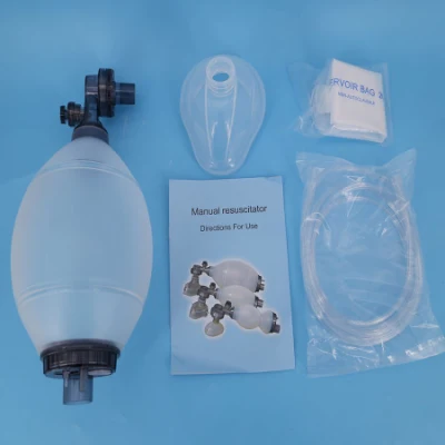 Bolsa de Resucitador manual de silicona de PVC reutilizable de alta calidad primeros auxilios Bolsa Ambu