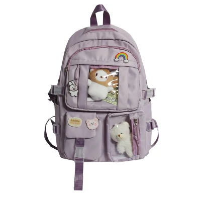 Mochila de alta capacidad para estudiantes Bolsa de Escuela Secundaria Mori femenina Mochila chica