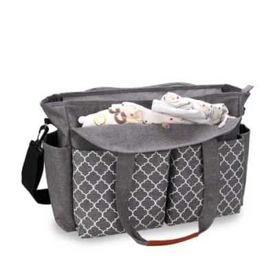 Bolsa de pañales con bolsa de chupete y almacenamiento de biberones de viaje Bolso de pañales para mamá y papá; bolsa de pañales multifunción para bebés