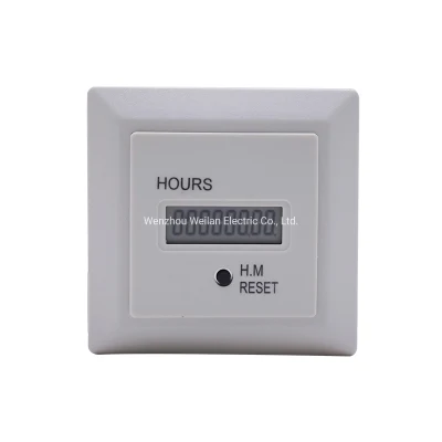  Hm-1r Horómetro Digital con restablecer la función de temporizador Contacto 100-240VAC 0-999999.99horas