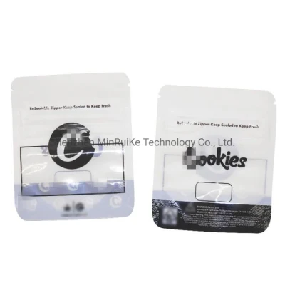 Bolsas de cocina de California a prueba de niños 3,5g plástico resistente a niños 420 Ziplock Mylar Cookkies Bolsa de Ziplock a prueba de niños
