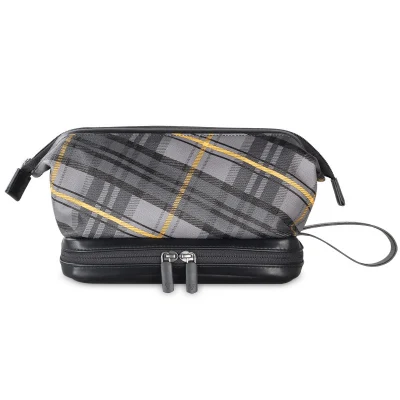 Sh1741 Plain PU Viajes señoras bolsas de cosméticos de logotipo personalizado de etiqueta privada de la mens Hombres de aseo de malla de la bolsa de lavado de la bolsa de maquillaje de lavado