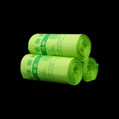 Bolsa de basura personalizada resistente y biodegradable. Bolsa de embalaje de basura a precio de fábrica.