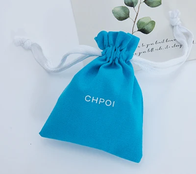  Bolsas de regalo de tela Bolsas de cordón ajustable de algodón Bolsa de regalo para Joyería Cosméticos Bolsa pequeña de lona cordón ajustable bolsa Mayoristas Muslin Funda de regalo logotipo personalizado