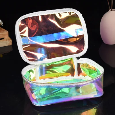 Impermeable transparente personalizado de plástico de PVC DE VIAJE Bolso bolsa de cosméticos maquillaje