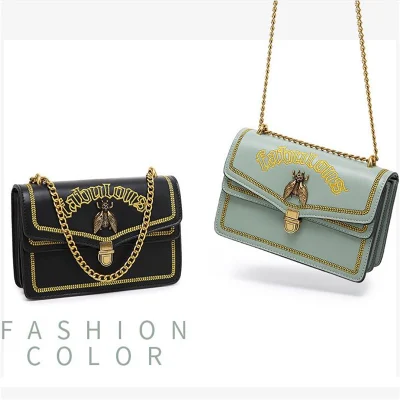  Réplica de lujo de la cadena de hebilla magnética rayas Bolsa Bolsa Bolsa de Crossbody Mujer
