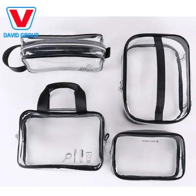 Private Label personalizado resistente al agua Neceser PVC transparente de viajes Bolsa de cosméticos maquillaje