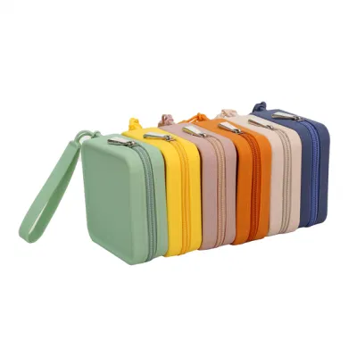 Cable de datos Bolsa de almacenamiento de productos electrónicos Productos digitales de silicona cuadrada Bolsa de almacenamiento