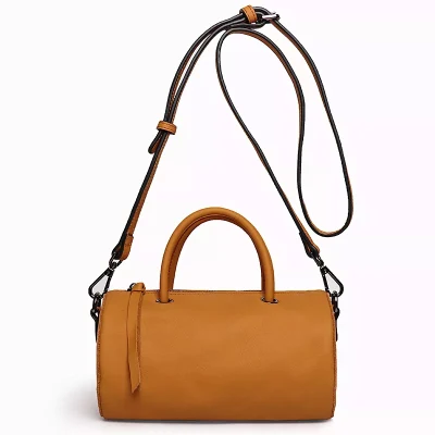  Fashion Vintage Women Cowhide Handbag Bolsa de deporte de lujo Boston Pillow Bolso cruzado de diseño pequeño con diseño de tambor de cintura para hombro femenino