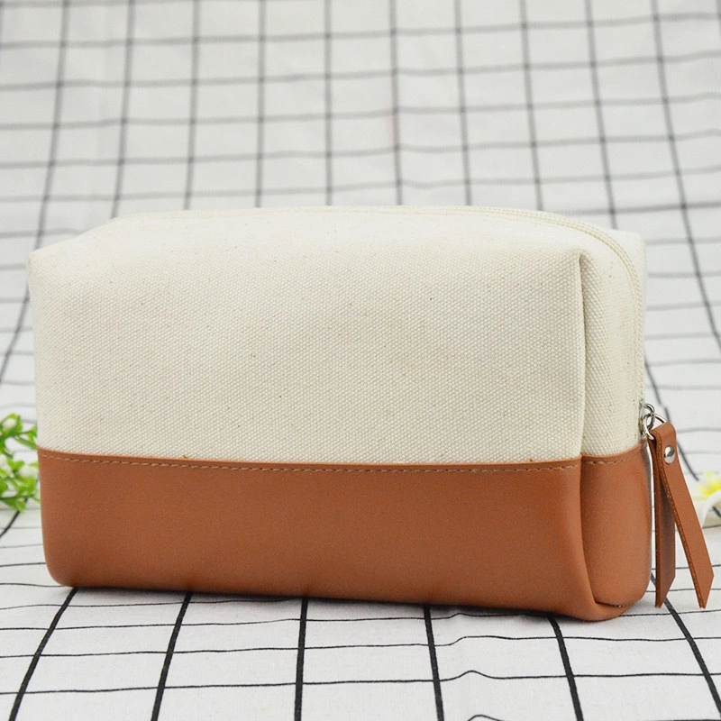 Wholesale Canvas Zipper Pouch Custom Cosmetic Bag Best Friend Gift Bridesmaid Gift Makeup Brush Bag