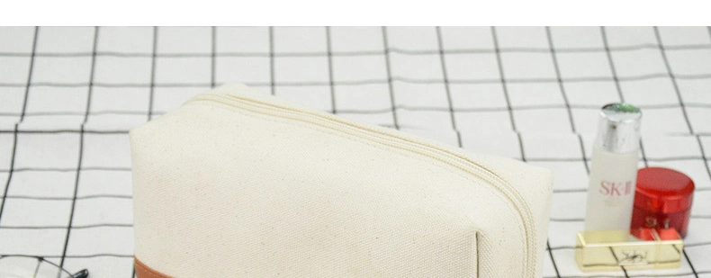 Wholesale Canvas Zipper Pouch Custom Cosmetic Bag Best Friend Gift Bridesmaid Gift Makeup Brush Bag