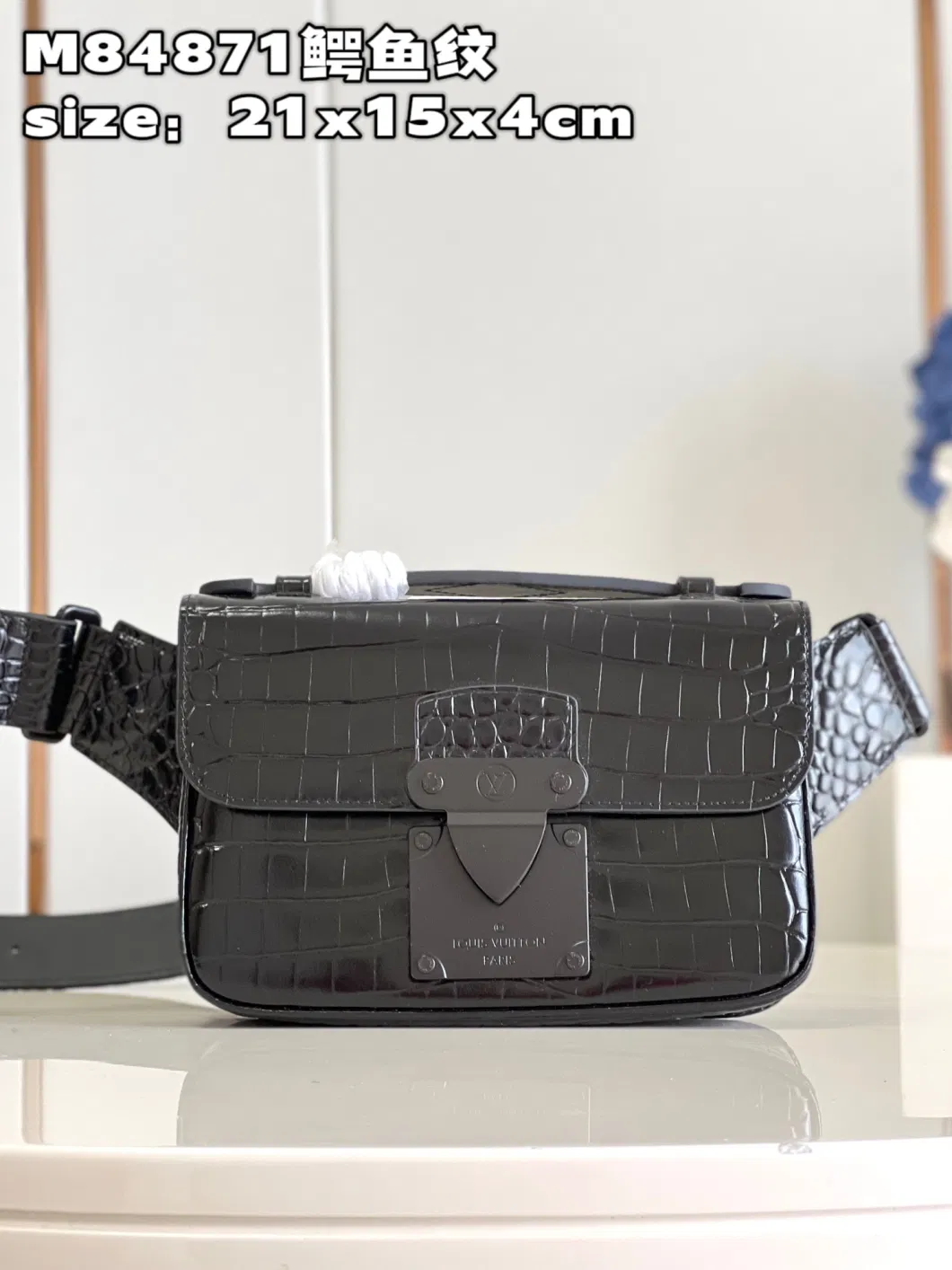 Elegant Modern Creative Magnetic Latch Alligator Leather Bag
