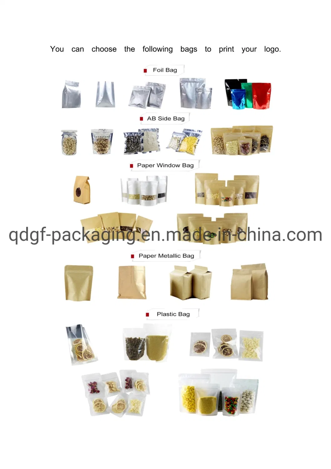 Brown Paper Printing Fine Pattern Plastic Bags, Pet, Coffee, Snacks, Frozen Products, Tobacco, Candy, Suction Nozzle Packaging Plastic Bags. Eco-Friendly Bag.