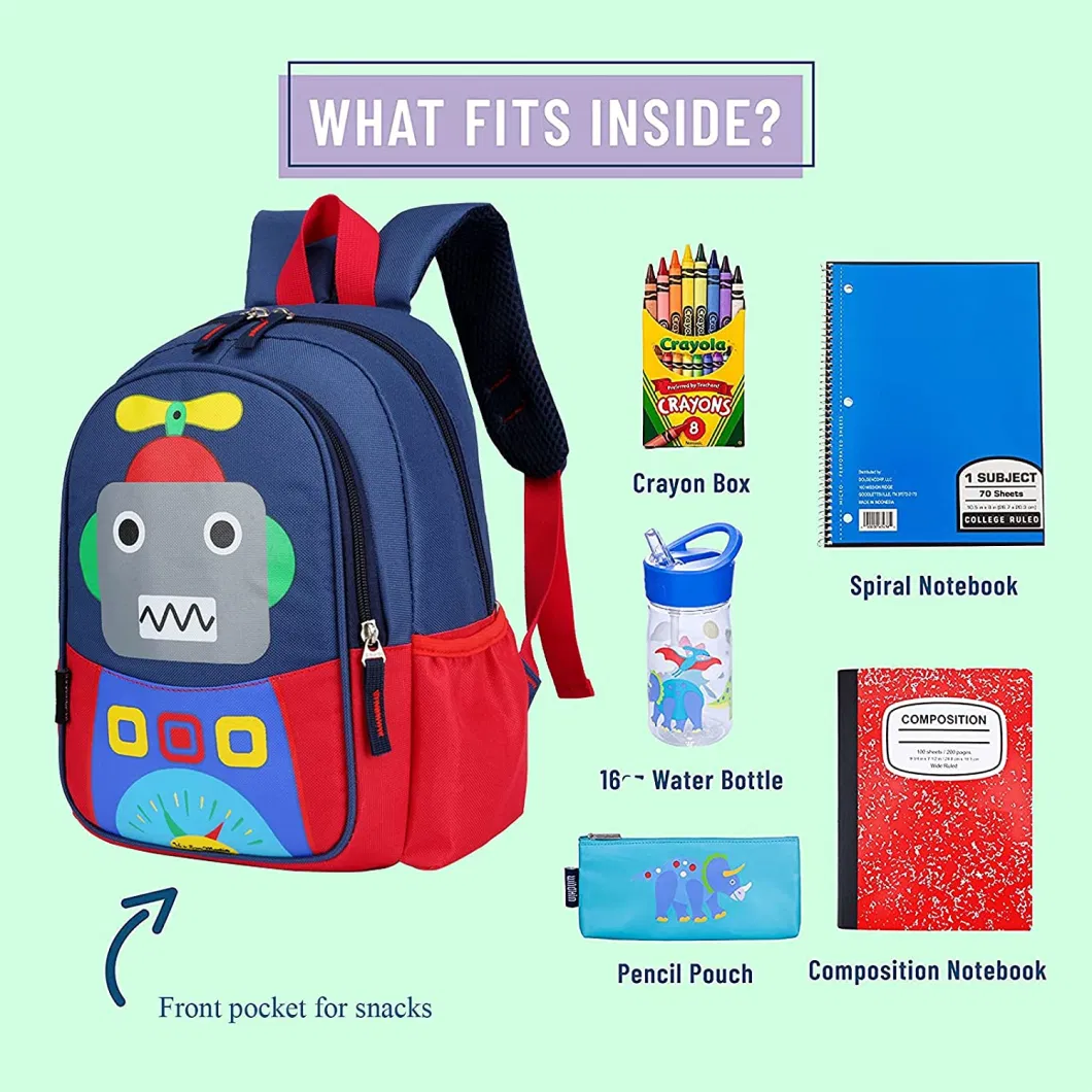 Large Capacity Preschool Kindergarten Book Travel Bag- Lightweight Children School Bag for Kid