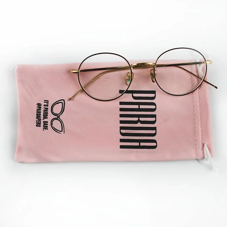 Sunglasses Microfiber Pouch Pink Customized Logo Mix Color Knitted Pattern Eyeglasses Bag