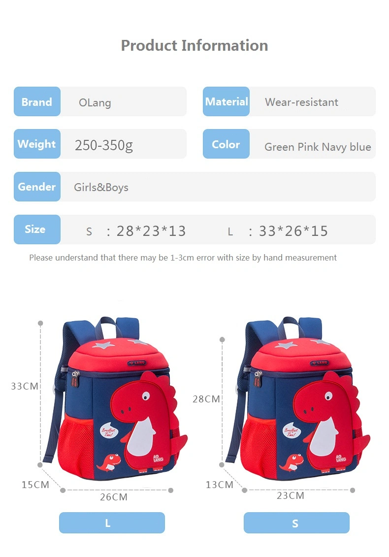 Good Quality Diving Waterproof Material School Bags Large Capacity Bucket Dinosaur Children Backpack
