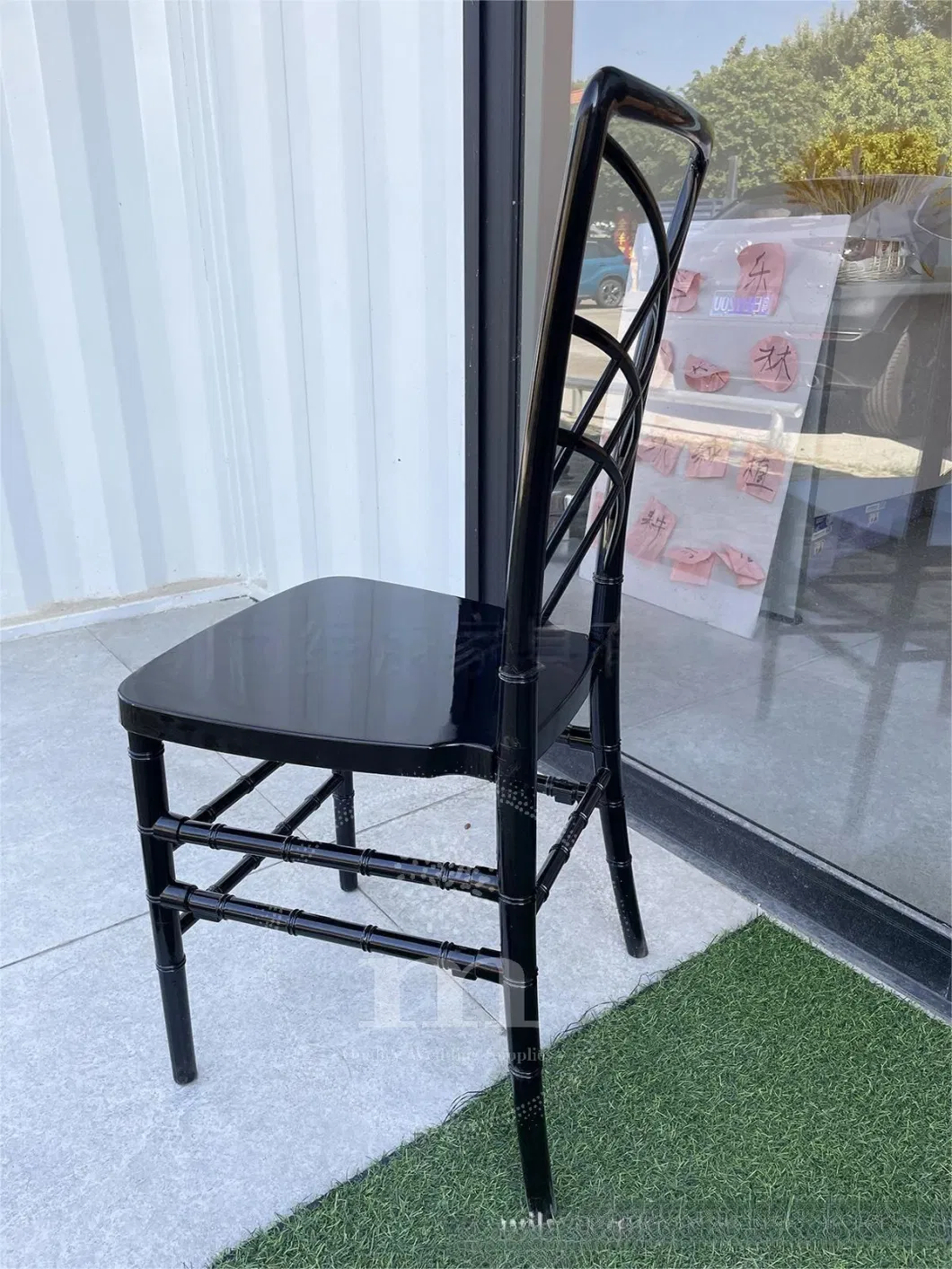 Black PC Disassembled Luxe Tiffany Outdoor Restaurant Dining Chair for Banquet