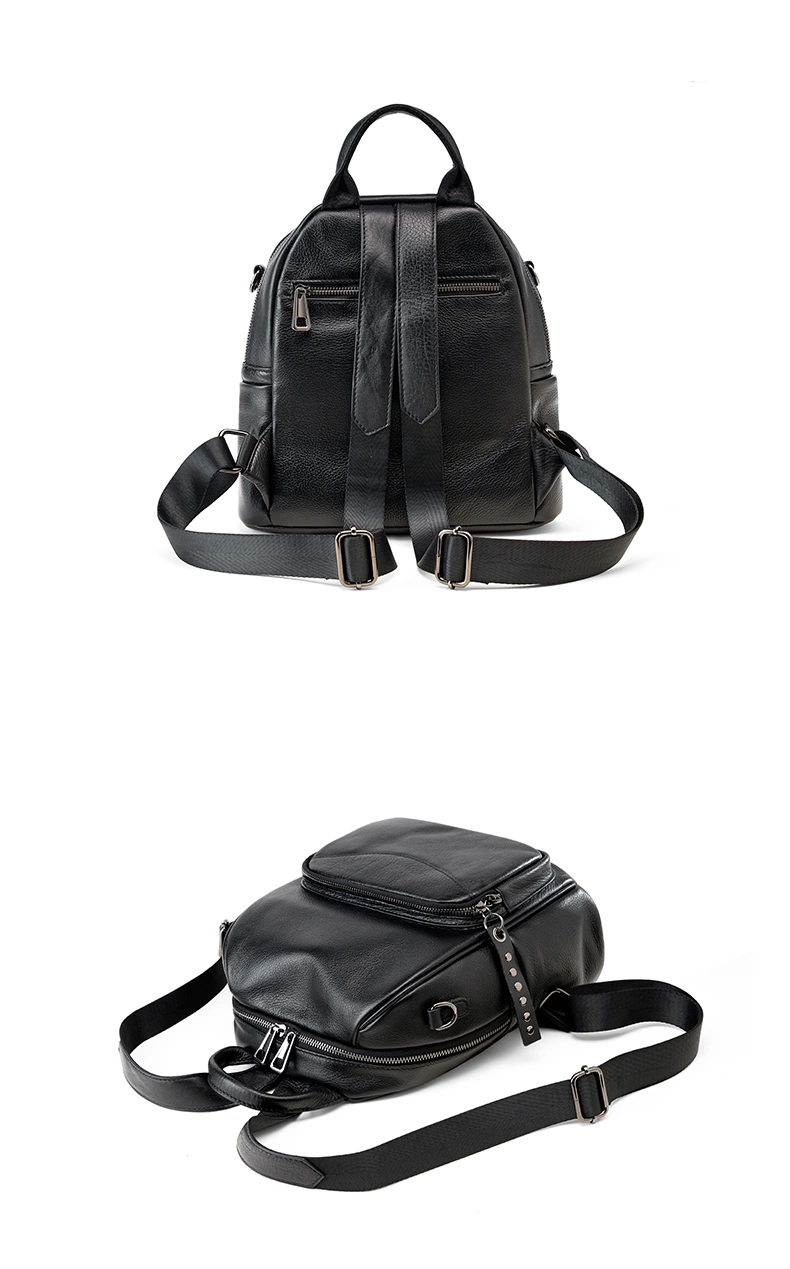 Fashion Designer Leather Backpack Purse Women School Travel Bag Antitheft Saddle Shoulder