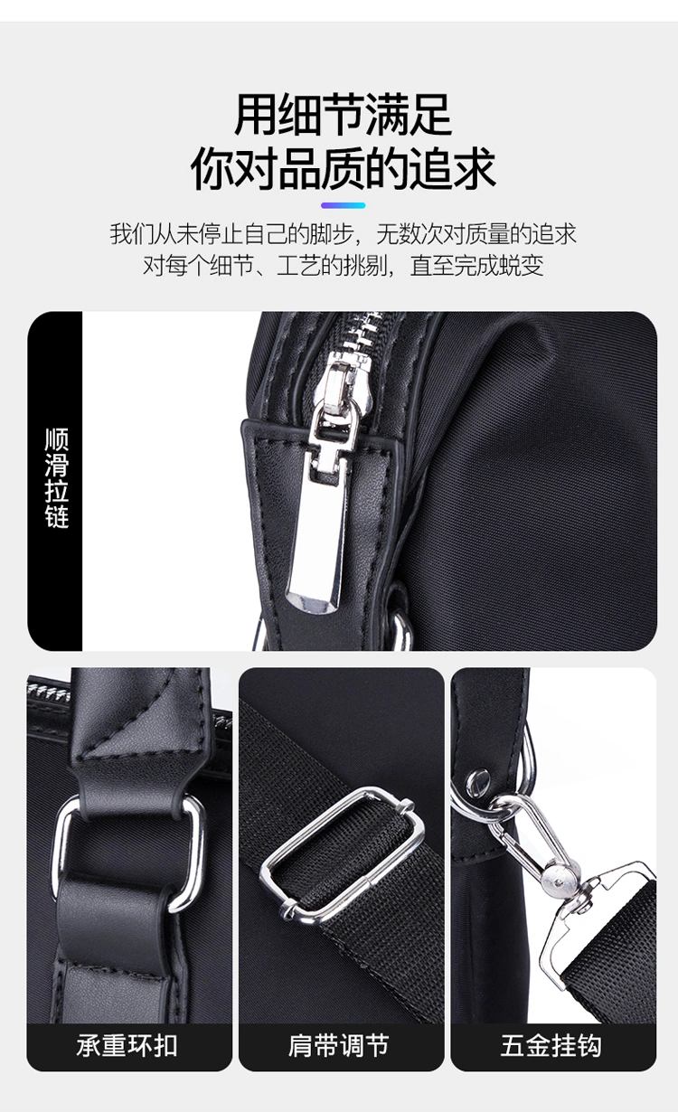 Zonxancasual Black Purse Handbag Crossbody Sling Bag for Work School, Waterproof Shoulder Bag Messenger Bag for Men