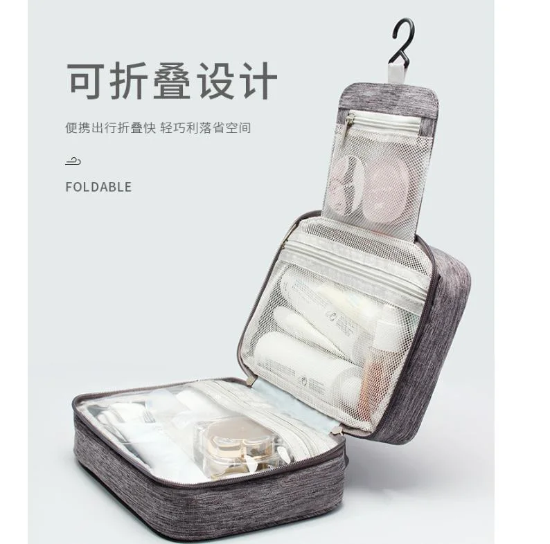 Ladies Toilet Hanging Makeup Folding Portable Travel Cosmetic Wash Bag Make up Case