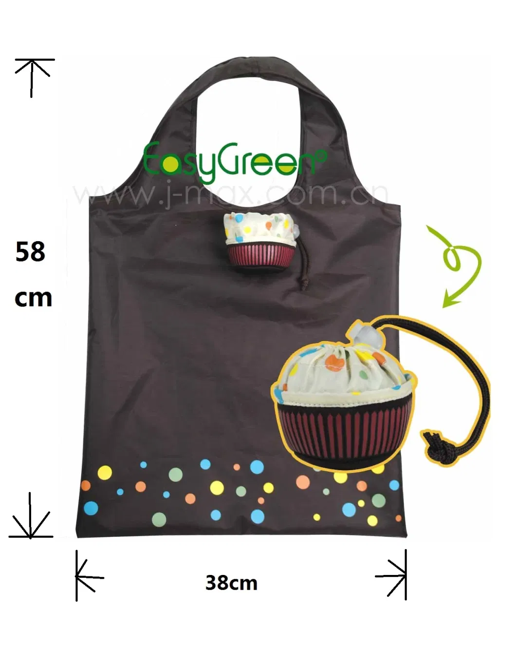 Animal Koala Style Promotional Reuable Foldable Silk Print 190t Polyester Shopping Bag, Eco Gift Tote Handbag -BSCI, Sedex, Brc, Tesco, M&S, Kaufland