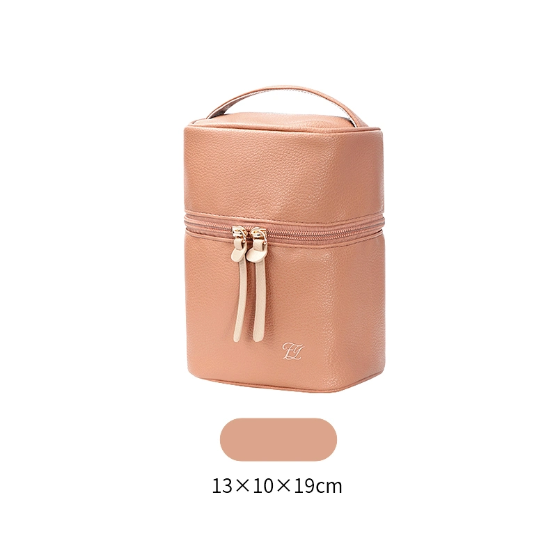 Sh2058 Toiletry Bags Logo Cosmetic Customized Women Leather Pouch Small Plain Large Pink Makeup Portable Case for Ladies Zipper Travel Custom Make up Bag