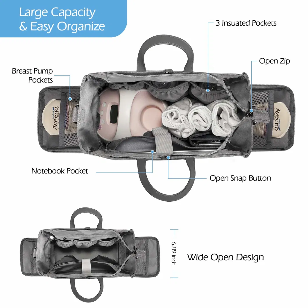 Breast Milk Pump Cooler Bag with Shoulder Strap