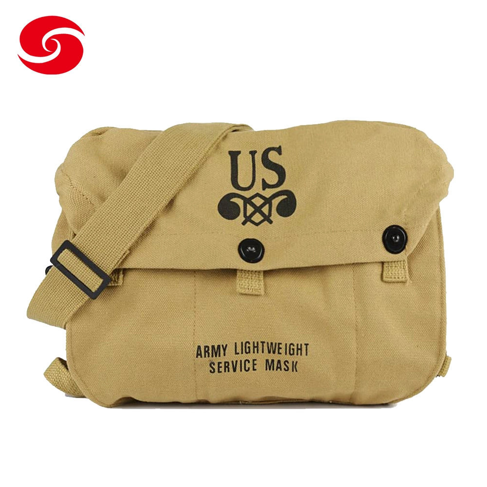 Ww2 Us Army Canvas Gas Mask Carry Bag Messenger Bag Shoulder Bag
