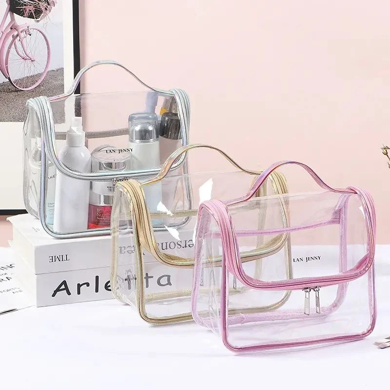 Waterproof Clear Transparent Beauty Travel PVC Custom Cosmetic Make up Makeup Bag