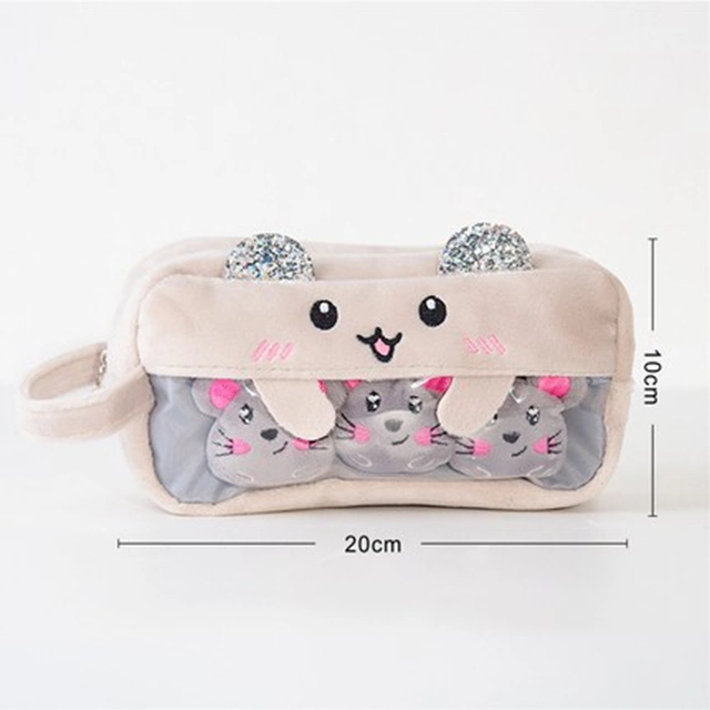 Custom Stationery Preschool Soft Plush Pencil Bag