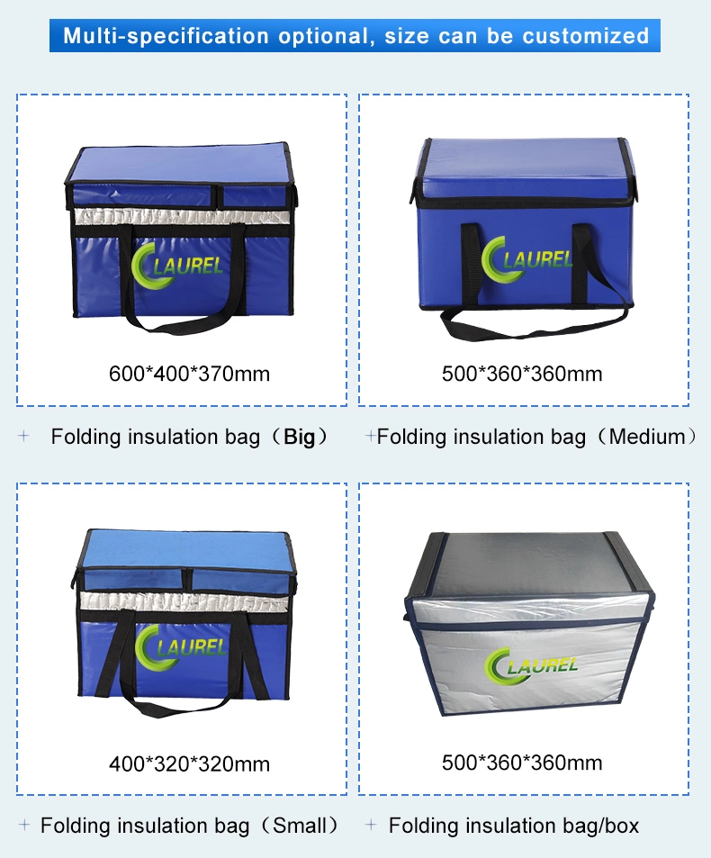 Wholesale Reusable Non-Woven Take Away Bags Material Large Capacity Foldable Cooler Bag for Food Medical Fruits and Vegetables Keep-Fresh