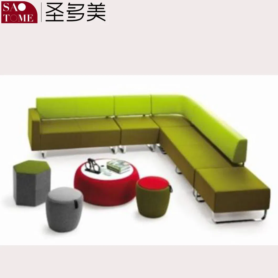 Modular Hotel Furniture Lobby L-Shaped Sofa Leisure Sofa with Three Down Bags