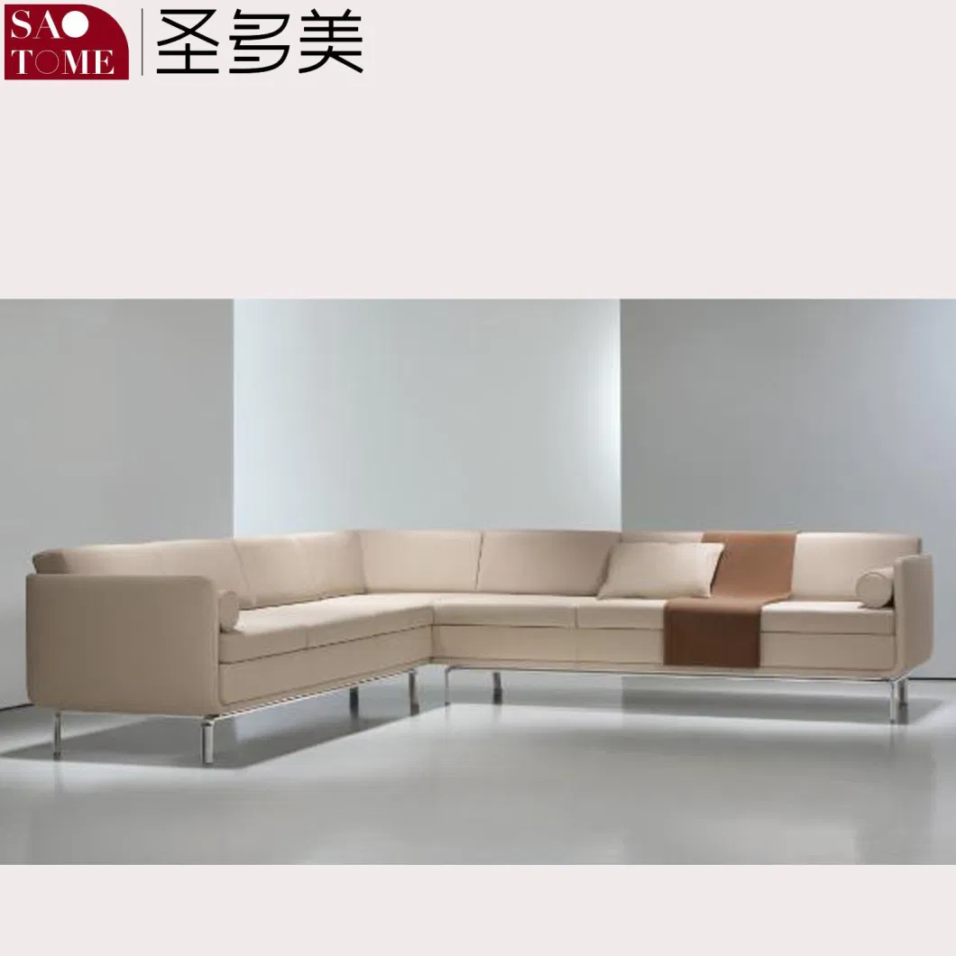 Modular Hotel Furniture Lobby L-Shaped Sofa Leisure Sofa with Three Down Bags