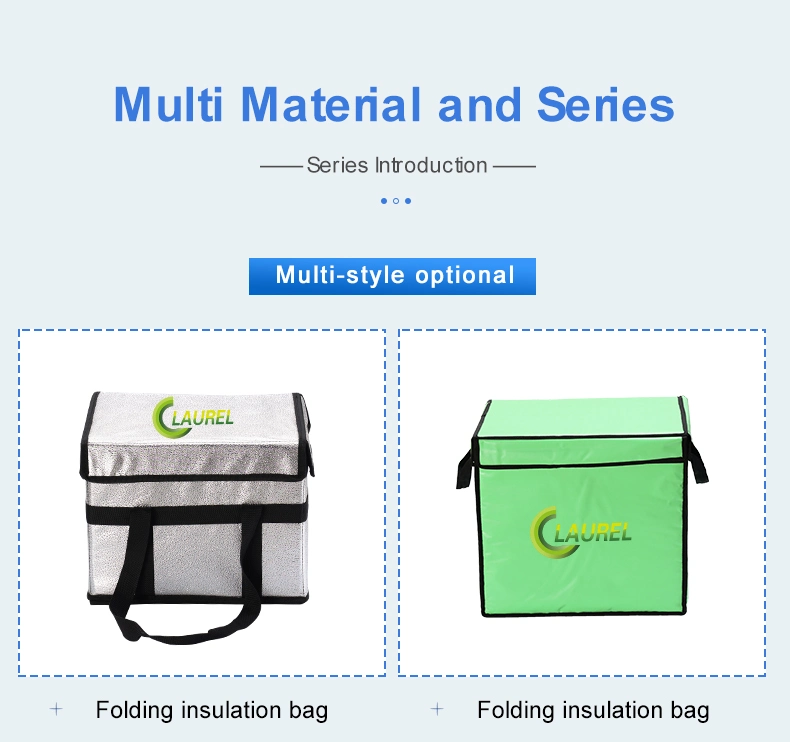 Wholesale Reusable Non-Woven Take Away Bags Material Large Capacity Foldable Cooler Bag for Food Medical Fruits and Vegetables Keep-Fresh