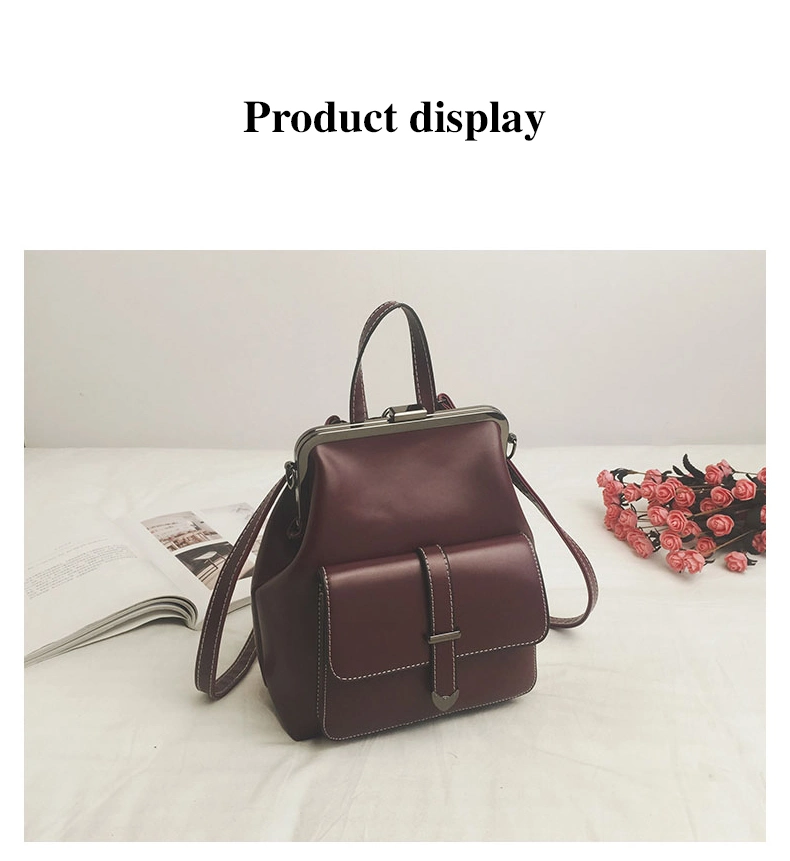 Luxury Hot Sale New Fashion PU Leather Backpack Women Small Backpacks for Teenagers Girls School Bags