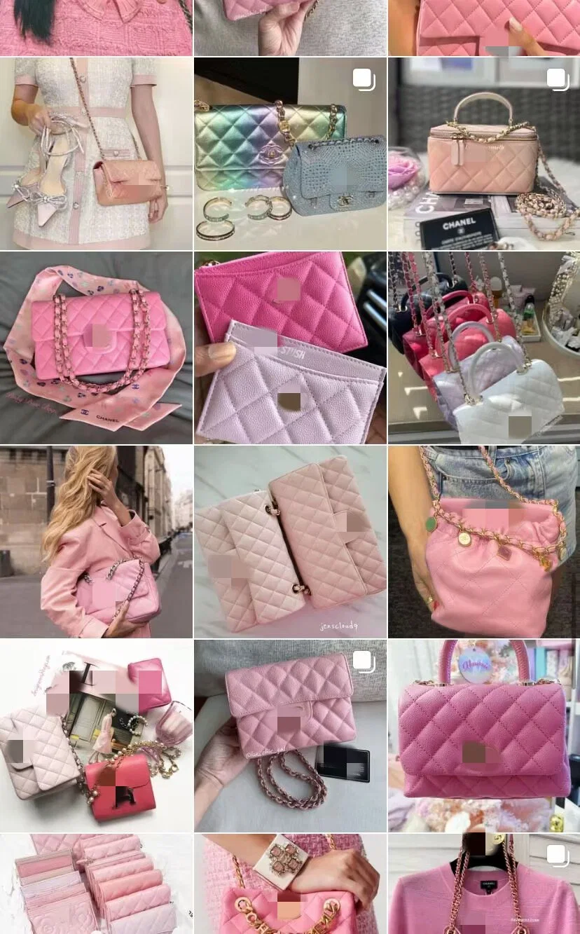 Pink and Red Collection Shop Women&prime;s Classic Designer Replicas Women&prime;s Bag Backpack Crossbody Bag Mini Caviar Sheepskin Wholesale Replicas Genuine Leather Bags