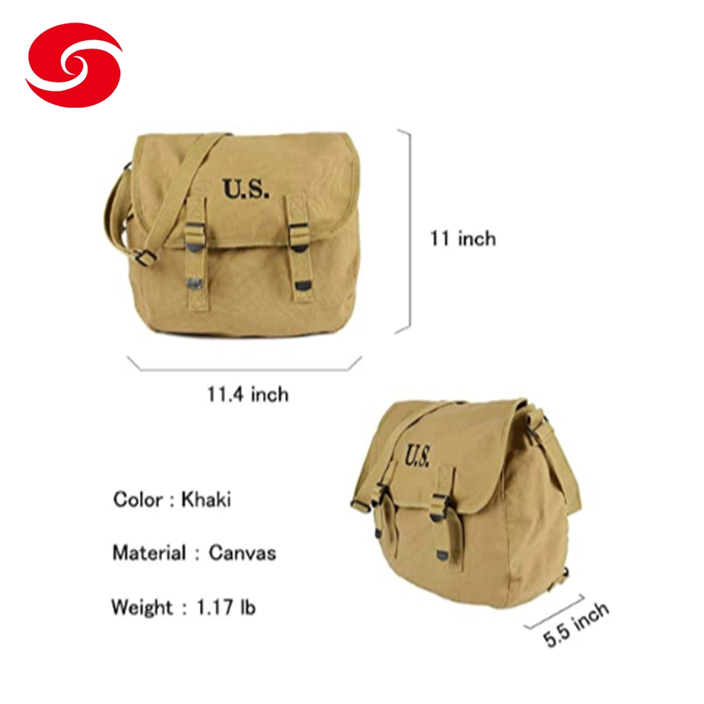 Ww2 Us M1936 Musette Bag Army Field Pack Canvas Backpack with Shoulder Strap