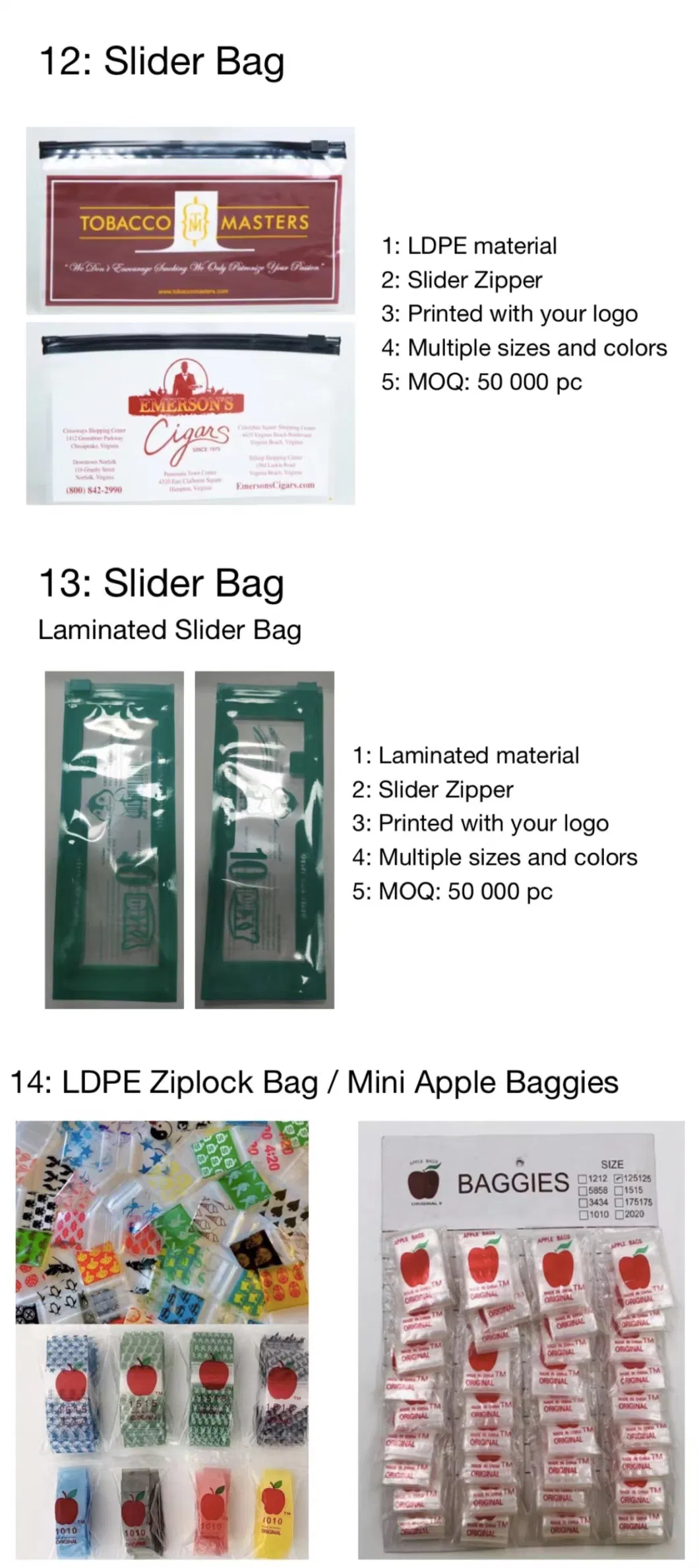 Factory Wholesale Custom Printed Tobacco Leaf Herb Plastic Zipper Packing Bags Bag