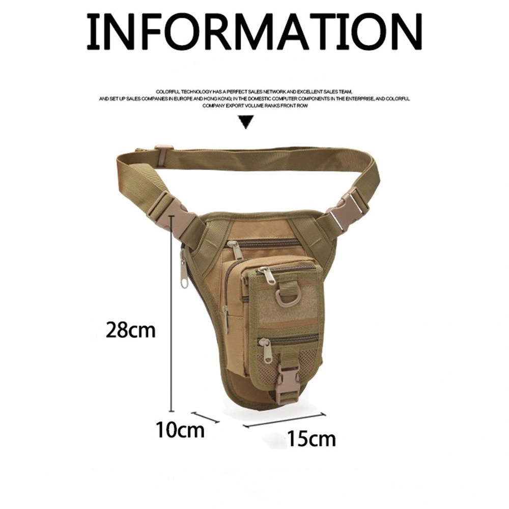 Wholesale Waterproof Tactical Outdoor Mens Canvas Drop Leg Bag Waist Fanny Pack Belt Hip Bum Bag