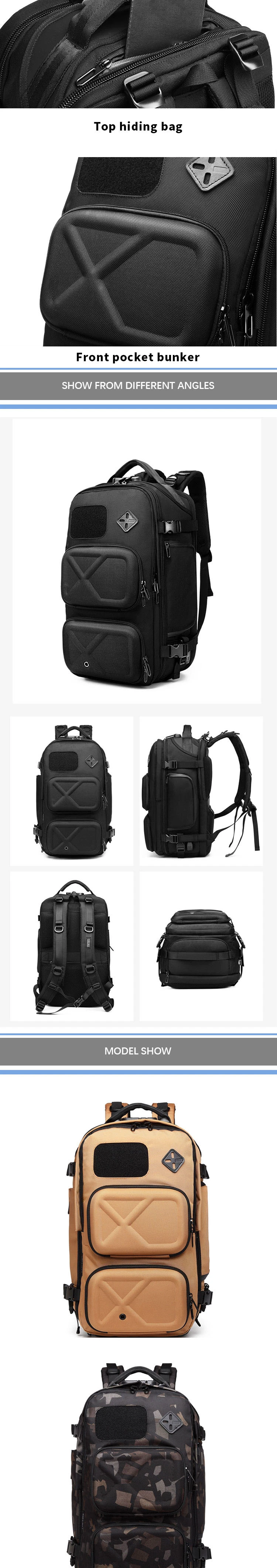 New School Bags Tactical Large Capacity Men Hiking Mountain Backpacks Hot Sell Backpack Bag Custom Logo