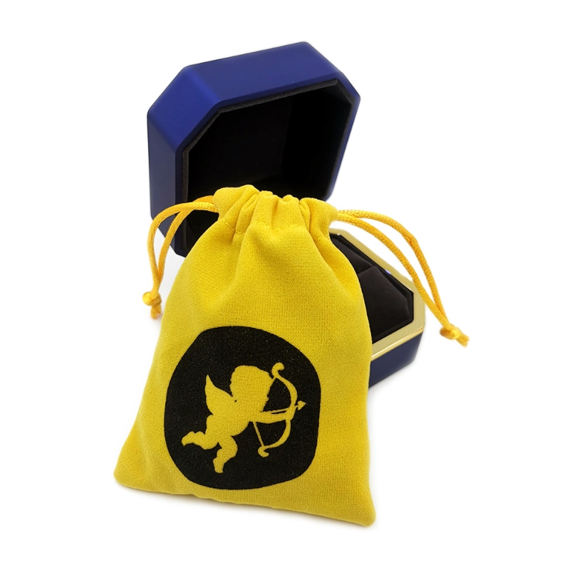 Custom Logo Velvet Jewelry Pouch Bracelet Packaging Bag