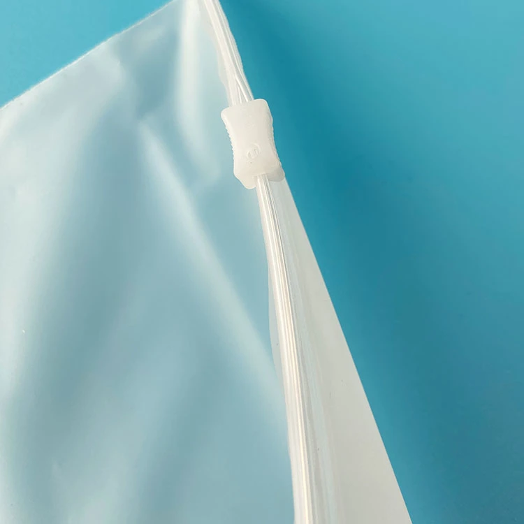 Frosted Slider PVC Zipper Bags Wholesale Plastic Transparent Matt Ziplock Cloth Bag