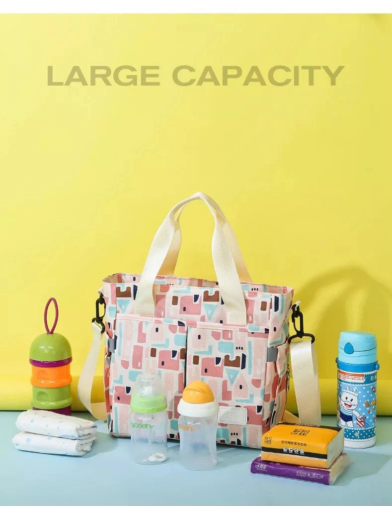 Personalized Printing Mama Tote Bag with Multiple Functions Nursing Hospital Portable Outdoor Baby Diaper Bag