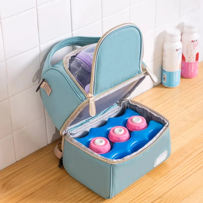 Breast Milk Bottle Insulated Thermal Cooler Storage Mummy Diaper Bag for Baby Care