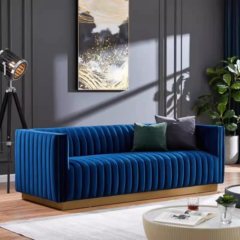 Modern Luxury Italian Office Leisure Sofa Soft Bag Three Comfortable Piano Keys to Discuss Home Office Sofa