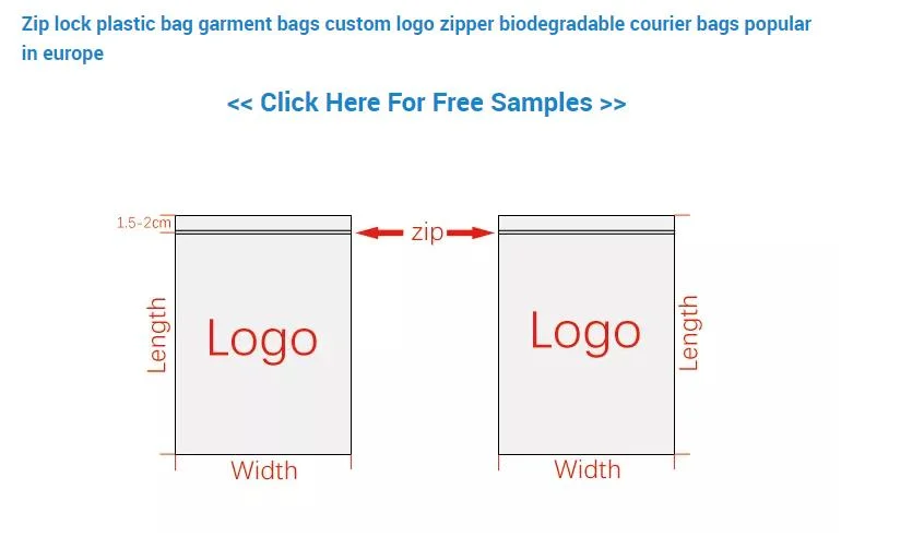 Custom Transparent Zipper Clothes Biodegradable Garment Bag Ziplock Plastic Clothes Underwear Sock Package Bag