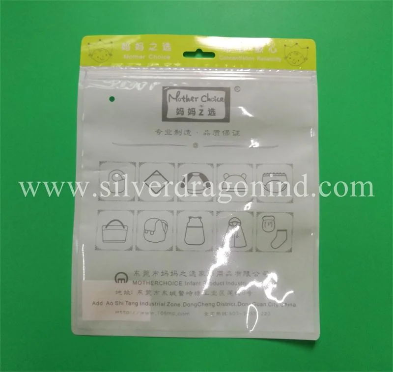 Custom Plastic Poly Zipper Bag for Garment Underwear Packaging