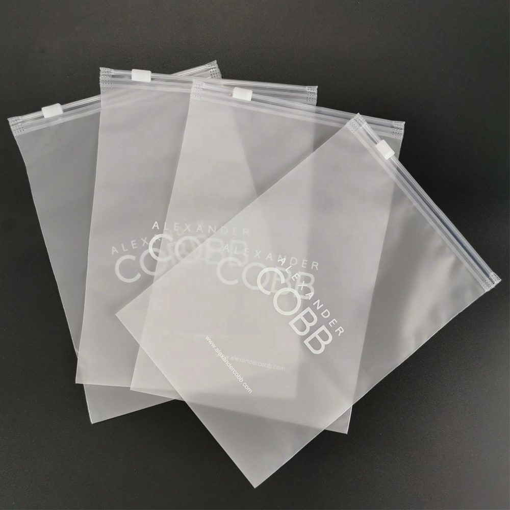 Logo Printing Frosted Plastic EVA CPE Underwear T Shirt Packing Custom Plastic Ziplock Packaging Bag for Clothing