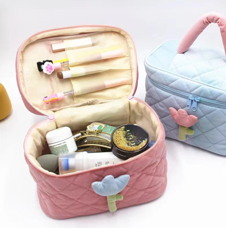 Reusable Ladies Pink Cosmetic Case for Promotion Travel Makeup Bag Eco Toiletry Bag